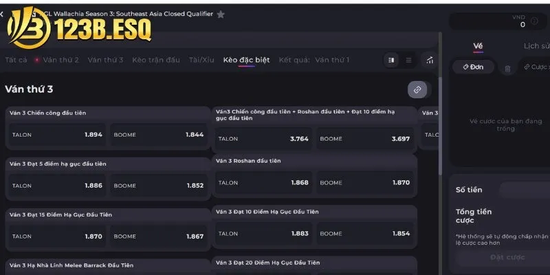Khám phá 3 loại kèo độc quyền có một không hai của E-sports