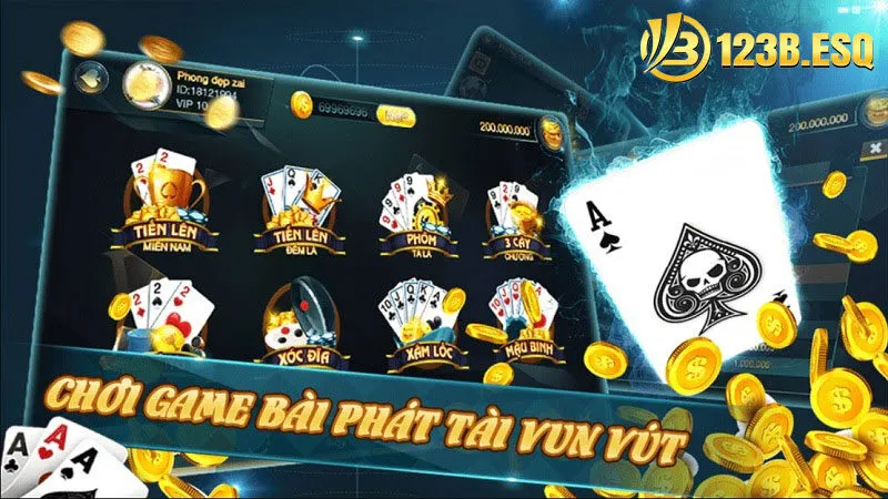 Top 4 game bài online hấp dẫn bậc nhất tại 123b